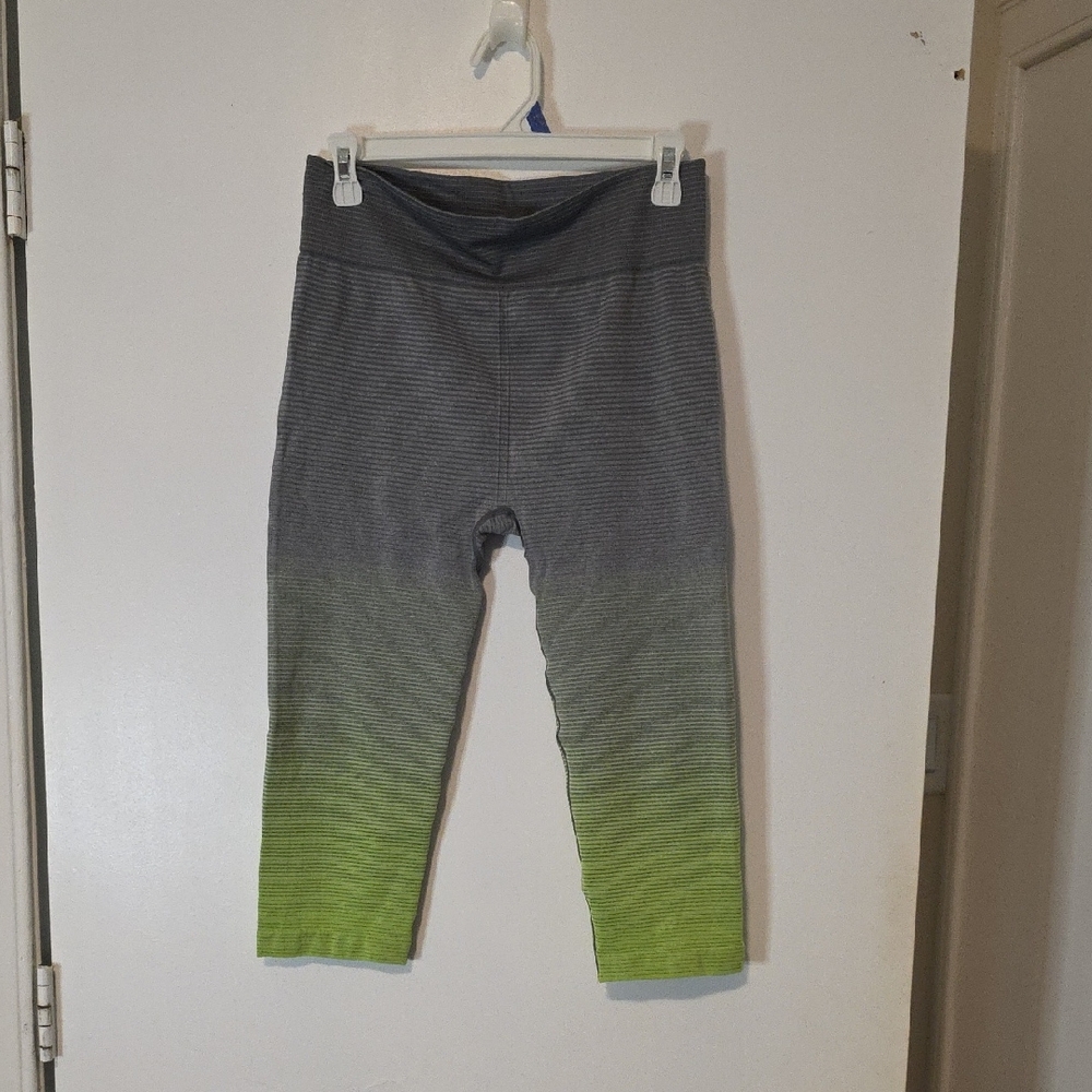 Athletic Works Kids Leggings in Gray and Lime